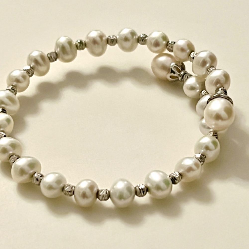 Freshwater Cultured Pearl Wrap Bracelet - Picture 7 of 7